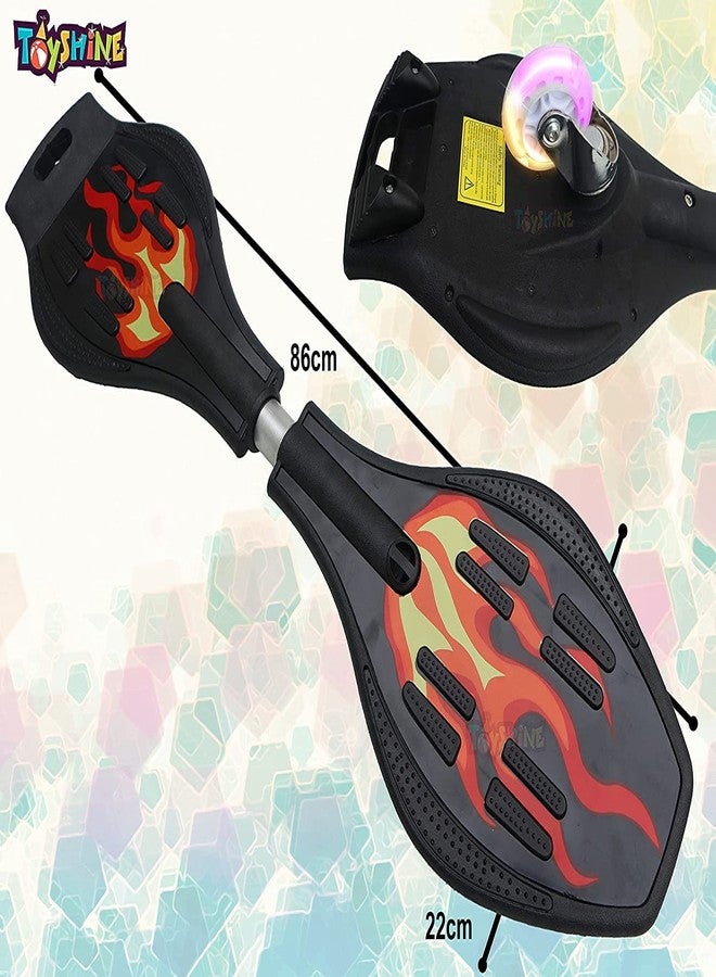 توي شاين لوح التزلج المائي ذو العجلتين من توي شاين مزود بعجلات LED ملونة تدور 360 درجة للأطفال - برتقالي ناري - Image 5